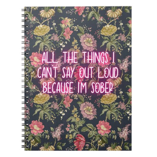 Funny Sobriety Journal Notizblock (Vorderseite)
