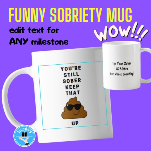 Funny Sobriety Tasse - Meilenstein erreicht behiel