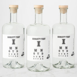 Funny Sobriety Test 🍻 verschwommenes Auge Diagram Alkoholflaschenetikett