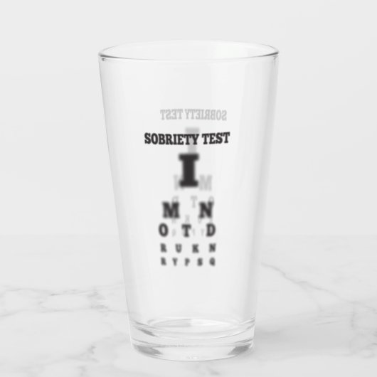 Funny Sobrification Test 🍻 verschwommenes Augendi Glas (Rückseite)