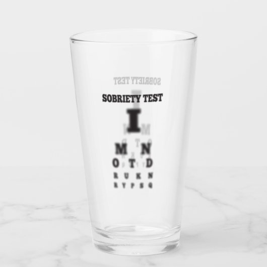 Funny Sobrification Test 🍻 verschwommenes Augendi Glas (Vorderseite)