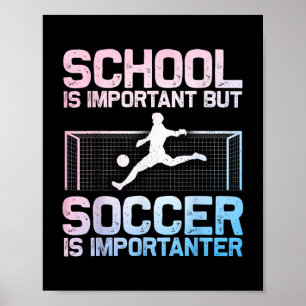 Funny Soccer Art for Boys Girls Men Damen Gag Socc Poster