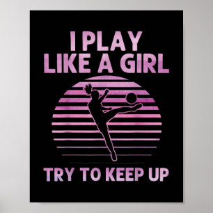 Funny Soccer Art for Girls - Fußball und Fußball - Poster