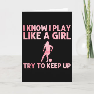 Funny Soccer Art For Women Girls Soccer Player Soc Karte