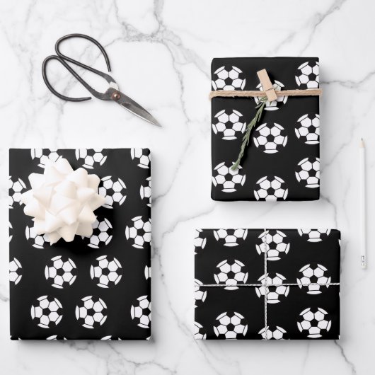 Funny Soccer Ball Pattern Geschenkpapier Set (Vorderseite)