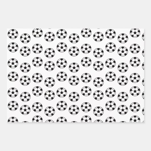 Funny Soccer Ball Pattern Geschenkpapier Set (Vorderseite 3)