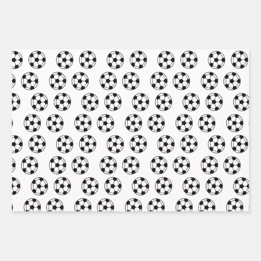 Funny Soccer Ball Pattern Geschenkpapier Set (Vorderseite)