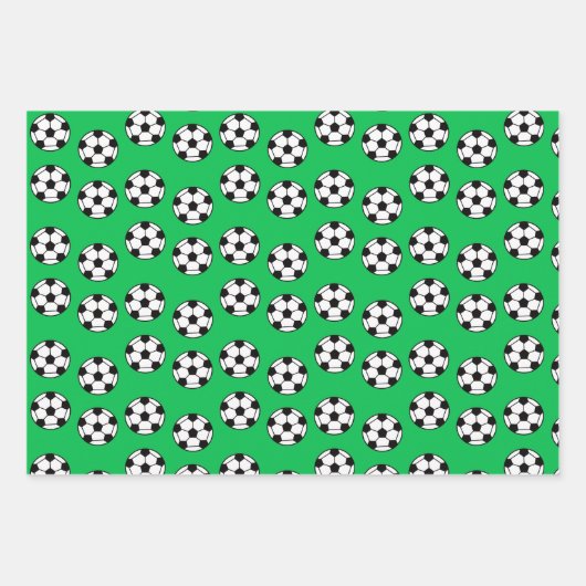 Funny Soccer Ball Pattern Geschenkpapier Set (Vorderseite 3)