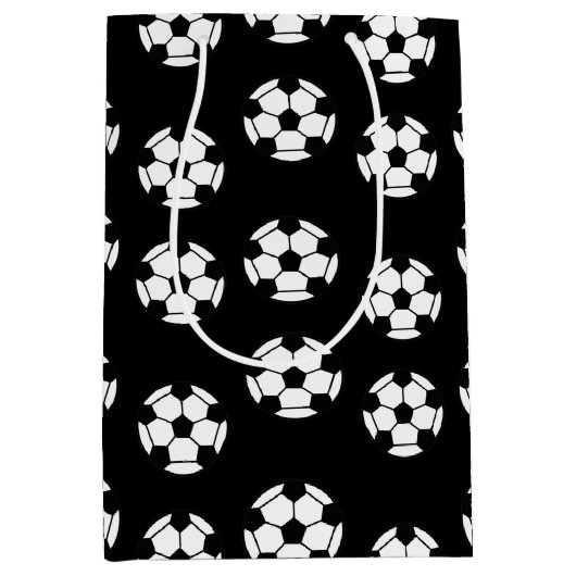 Funny Soccer Ball Pattern Mittlere Geschenktüte (Vorderseite)
