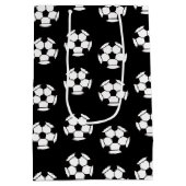 Funny Soccer Ball Pattern Mittlere Geschenktüte (Rückseite)