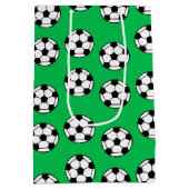 Funny Soccer Ball Pattern Mittlere Geschenktüte (Rückseite)