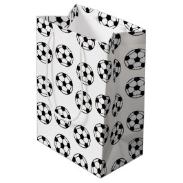 Funny Soccer Ball Pattern Mittlere Geschenktüte