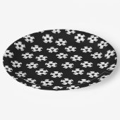 Funny Soccer Ball Pattern Pappteller (Schrägansicht)