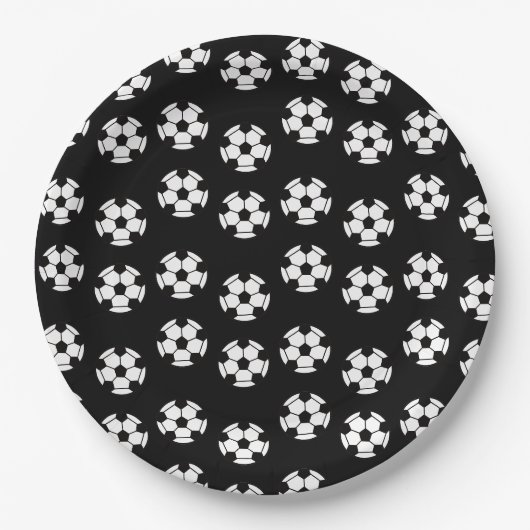 Funny Soccer Ball Pattern Pappteller (Vorderseite)