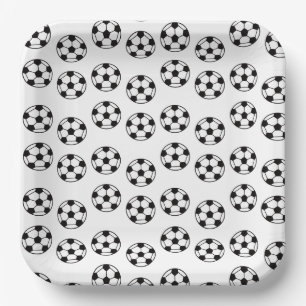 Funny Soccer Ball Pattern Pappteller