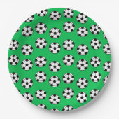 Funny Soccer Ball Pattern Pappteller (Vorderseite)