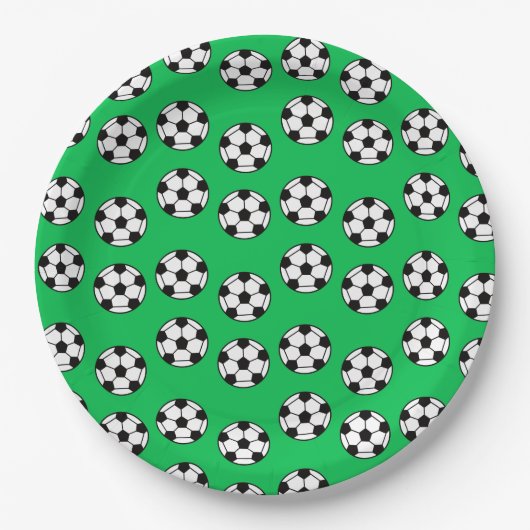 Funny Soccer Ball Pattern Pappteller (Vorderseite)