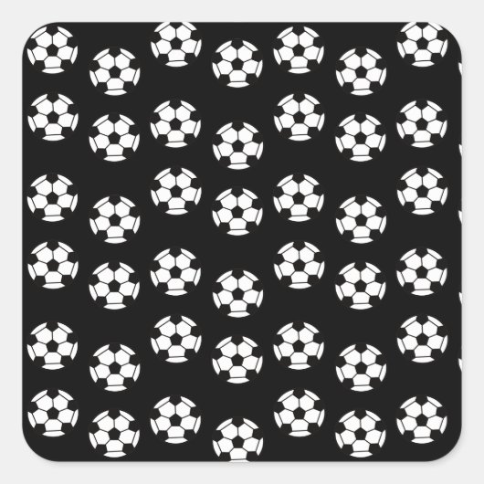 Funny Soccer Ball Pattern Quadratischer Aufkleber (Vorderseite)