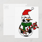 Funny Soccer Ball Snowman Weihnachten Cartoon (Vorne/Hinten)