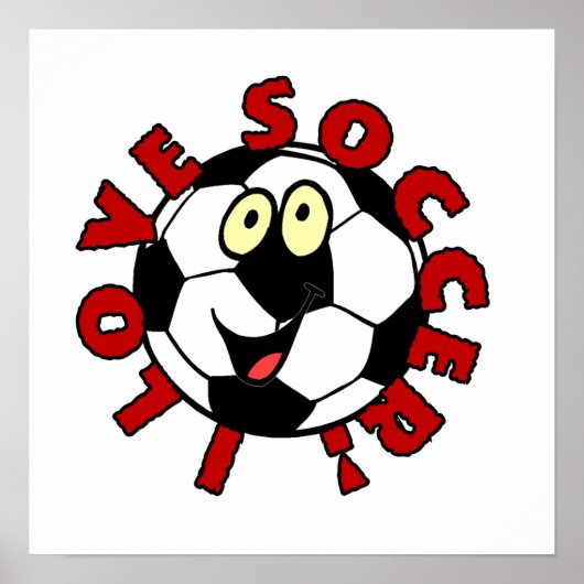 Funny Soccer Ball T Shirts und Geschenke Poster (Vorne)