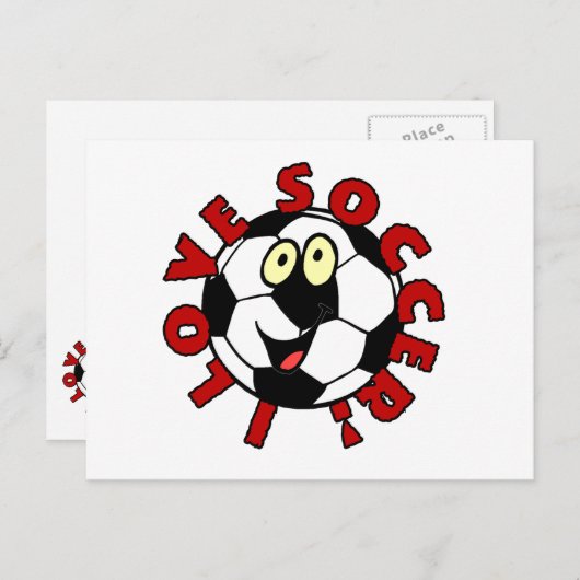 Funny Soccer Ball T Shirts und Geschenke Postkarte (Vorne/Hinten)