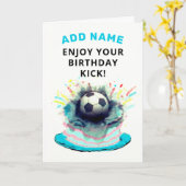 Funny Soccer Birthday Karte (Gelbe Blume)