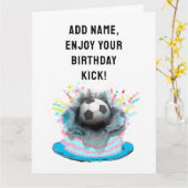 Funny Soccer Birthday Karte (Gelbe Blume)