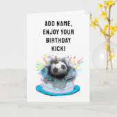 Funny Soccer Birthday Karte (Gelbe Blume)