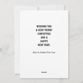 Funny Soccer Christmas Feiertagskarte (Rückseite)