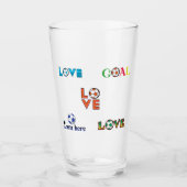 Funny Soccer Cup Aufkleber Glas (Vorderseite)