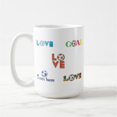 Funny Soccer Cup Aufkleber Kaffeetasse (Links)