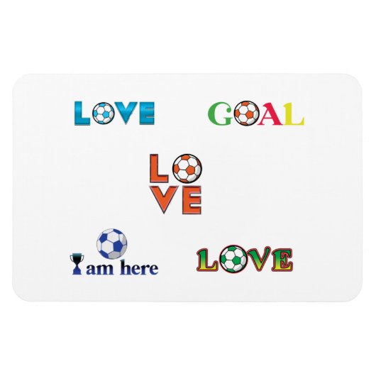 Funny Soccer Cup Aufkleber Magnet (Horizontal)