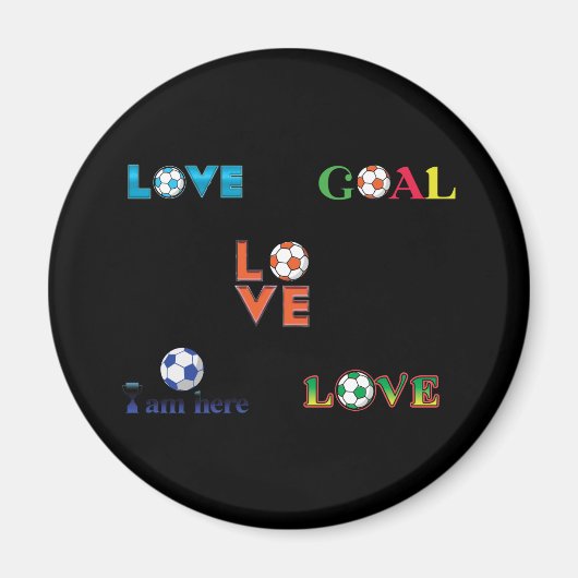 Funny Soccer Cup Aufkleber Magnet (Vorne)