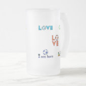 Funny Soccer Cup Aufkleber Mattglas Bierglas (VorderseiteRechts)