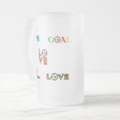 Funny Soccer Cup Aufkleber Mattglas Bierglas (Vorderseite Links)