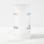 Funny Soccer Cup Aufkleber Mattglas Bierglas (Mittel)