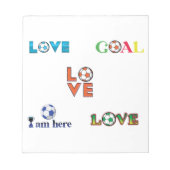 Funny Soccer Cup Aufkleber Notizblock (Vorderseite)