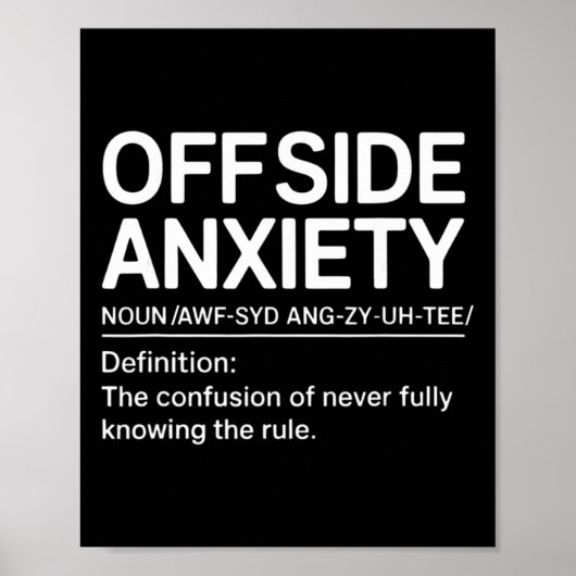 Funny Soccer Definition Soccer Player Coach Offsid Poster (Vorne)
