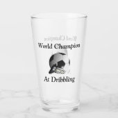 Funny Soccer Dribbler Champion, Bierglas Glas (Rückseite)