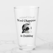 Funny Soccer Dribbler Champion, Bierglas Glas (Vorderseite)