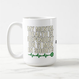 Funny Soccer Fan Mental Health Heartbeat Graphic  Kaffeetasse