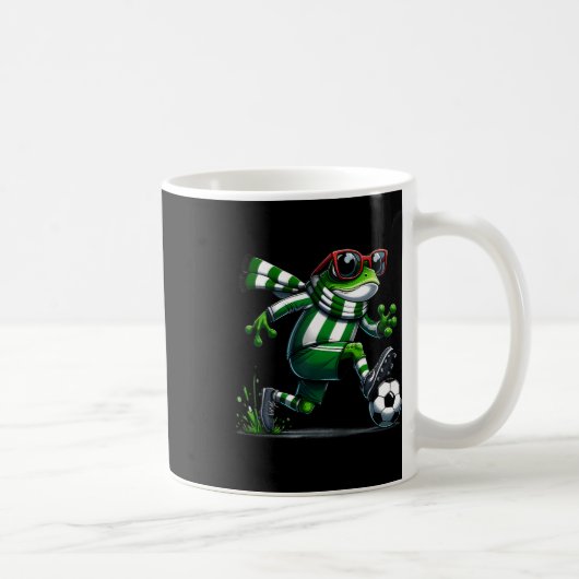 Funny Soccer Frog Animal Graphic Frog Playing Socc Kaffeetasse (Rechts)