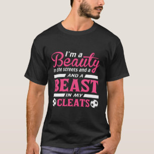 Funny Soccer Geschenk für Frauen Mädchen Bestie in T-Shirt