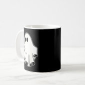 Funny Soccer Ghost Playing Soccer Lovers Halloween Kaffeetasse (Vorderseite Links)