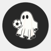 Funny Soccer Ghost Playing Soccer Lovers Halloween Runder Aufkleber (Vorderseite)