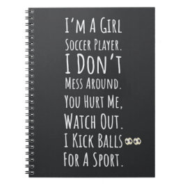 Funny Soccer Girls schenken Spielern Sport für ihr Notizblock
