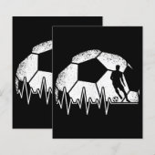 Funny Soccer Heartbeat Soccer Player (Vorne/Hinten)