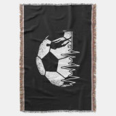 Funny Soccer Heartbeat Soccer Player Decke (Vorderseite Vertikal)