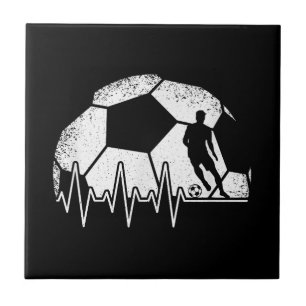 Funny Soccer Heartbeat Soccer Player Fliese