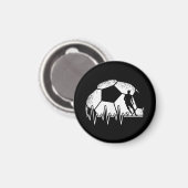 Funny Soccer Heartbeat Soccer Player Magnet (Vorderseite/Rückseite)
